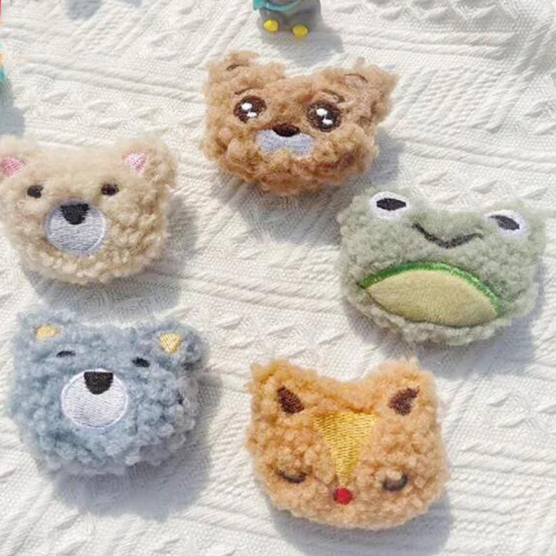 10 шт./партия, нашивки для кукол, с принтом тигра, лисы, медведя, лягушки