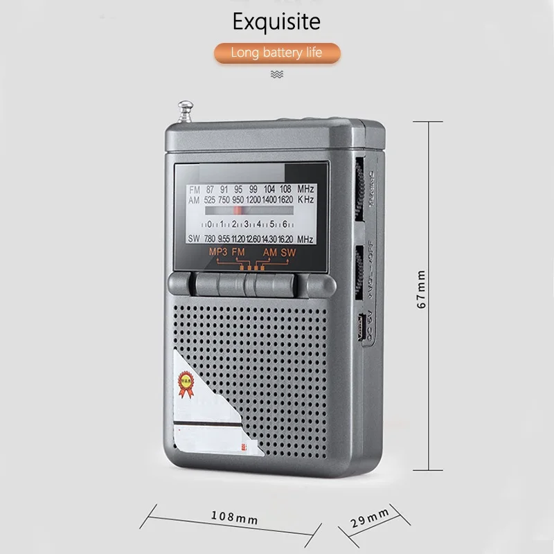 

Полнодиапазонный радиоприемник, плеер, Портативный радиоприемник FM/AM/SW с ЖК-дисплеем, MP3, поддержка воспроизведения TF-карт/U-дисков.
