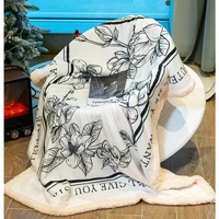 nordic simple sofa blanket light luxury thickened warm winter plush velvet blanket quilt