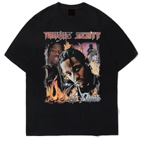 2022 new mens t shirt cotton plus size hip hop rap star streetwear tops travis scott tupac 2pac print tshirt oversized t shirt