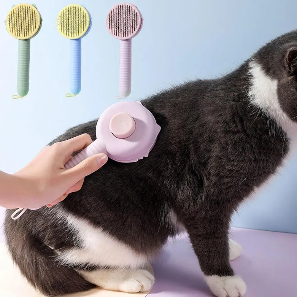 

1/2Pcs Pet Hair Removal Brush Grooming Comb Self Cleaning Dog Slicker Brush with Massage Teeth Dogs Cats Pet Grooming Supplies