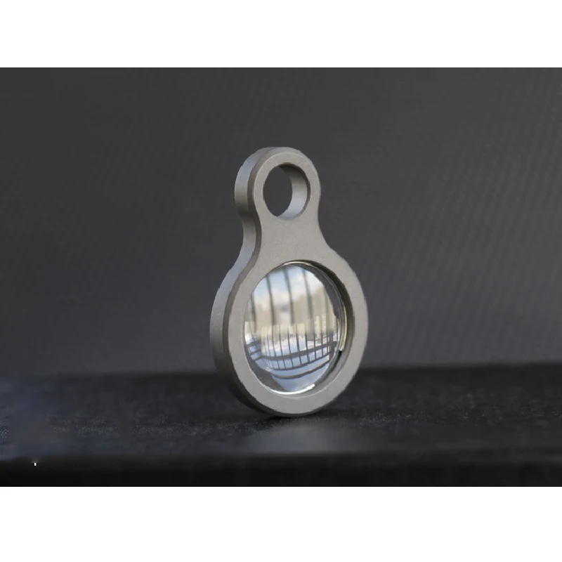 

Outdoor Titanium Alloy Glass Magnifying Glass Outdoor Camping Point Fire Convex Lens EDC Tool