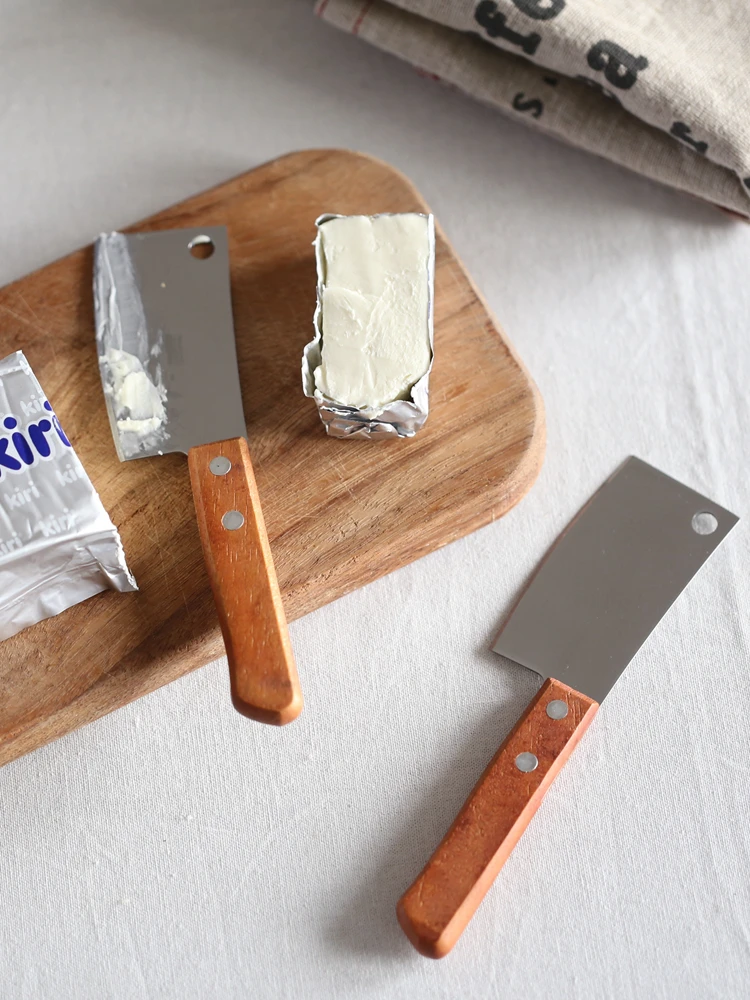 

Mini Cheese Knife Cute Cheese Tool Kitchen Fruit Cleaver Stainless Steel Dessert Vegetable Cutter Demolition Express Knife Tools