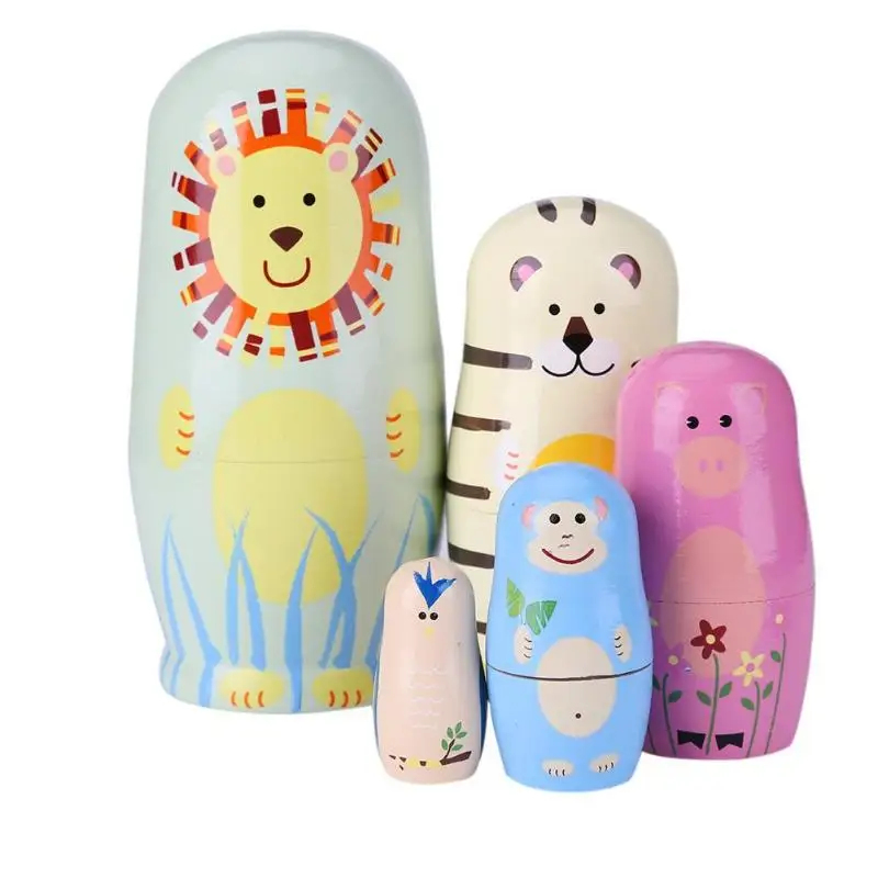 

Russian Wooden Matryoshka Dolls Toys Girls Nesting Dolls Kids Handmade Wood Matryoshka Doll Toy Crafts Children Birthday Gifts