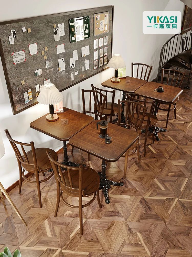 Кофейный столик и стул Yy в стиле ретро комбинированный французский Американский