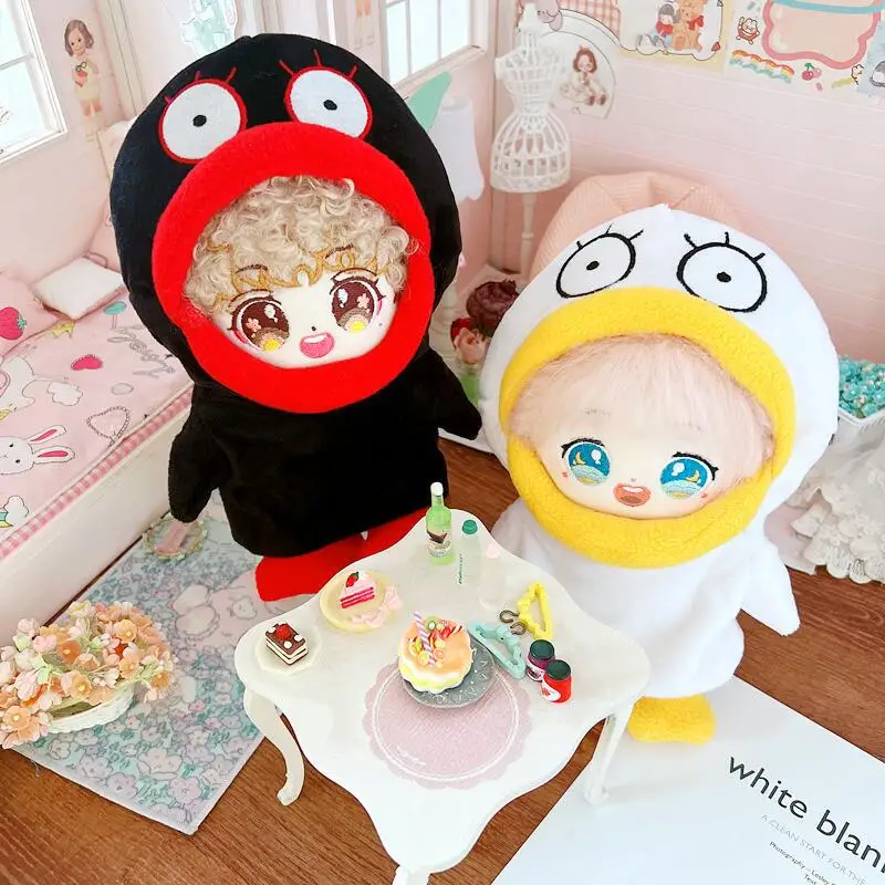 

20cm Idol Dolls Halloween Dressing Kpop Stray Kids Plush Clothes Mini Animal Pajamas Outfit Lisa Duck Things Kids Plush Toys