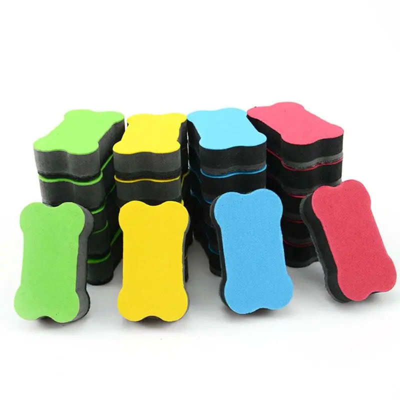 

24 Pack Bone Whiteboard Dry Erasers Marker Cleaner Wipe for Home Classr