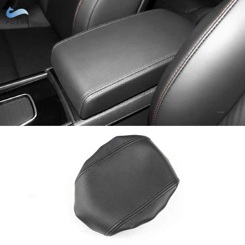 

For Peugeot 508 2011 2012 2013 2014 2015 2016 2017 2018 Black Microfiber Leather Car Center Control Lid Armrest Box Cover Trim