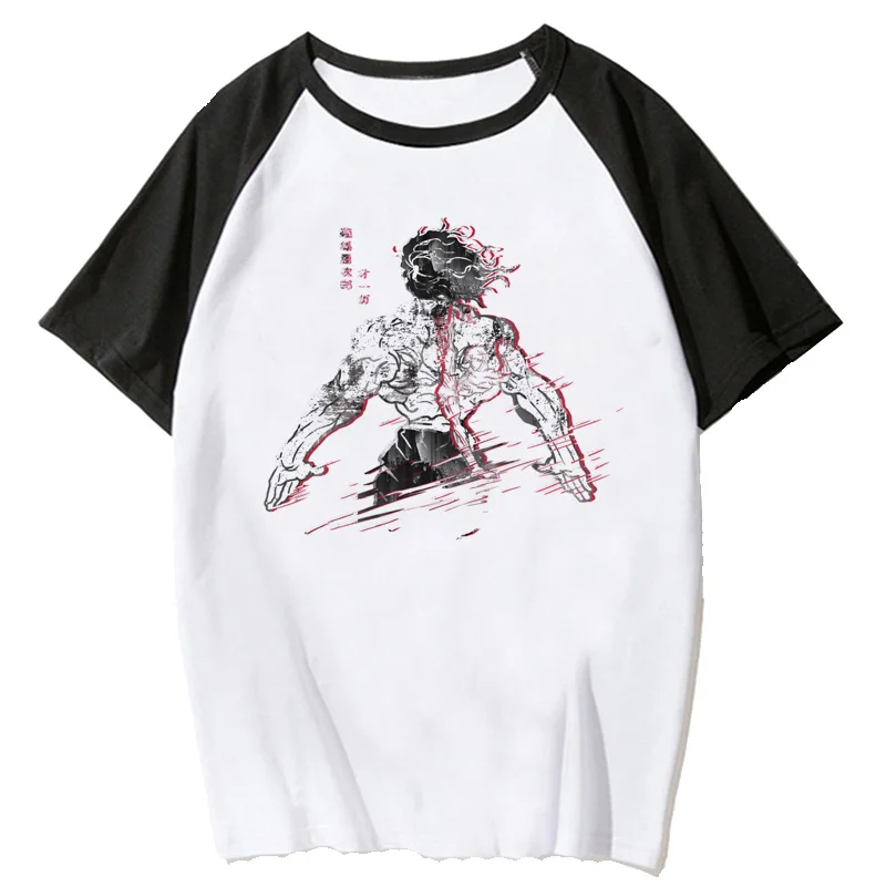 

Футболка baki мужская с принтом манги, забавный топ с графическим рисунком, аниме эстетика, повседневная одежда