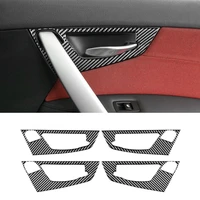 for bmw x3 e83 2006 2010 soft carbon fiber inner handle panel decorative cover trim sticker accessories