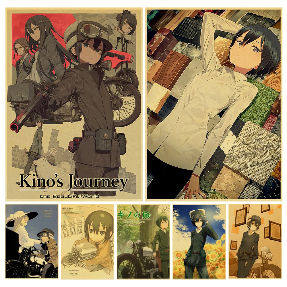 

Kino's Journey Japanese Anime Poster Kraft Paper Print Decoration Art Picture Wall Painting For Home Room Cafe Modern Decor