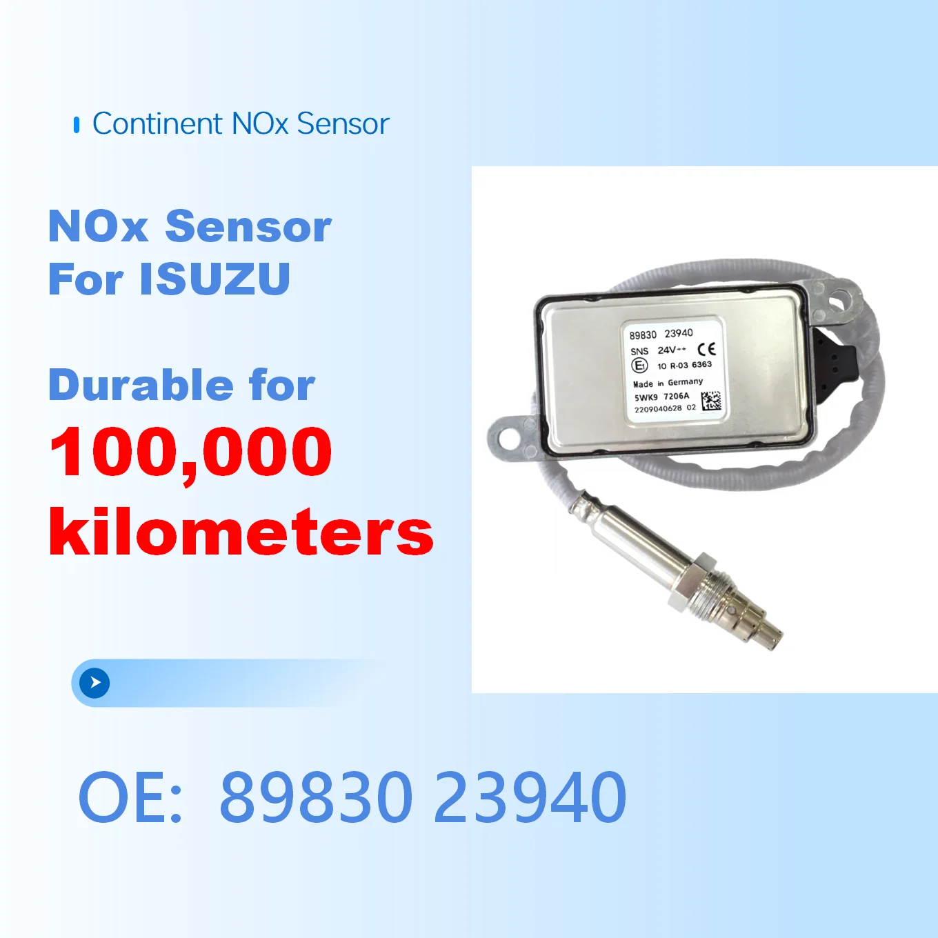 Датчик NOx подходит для грузовика Isuzu новый датчик кислорода с азотом OE 8983023940 5WK97206A