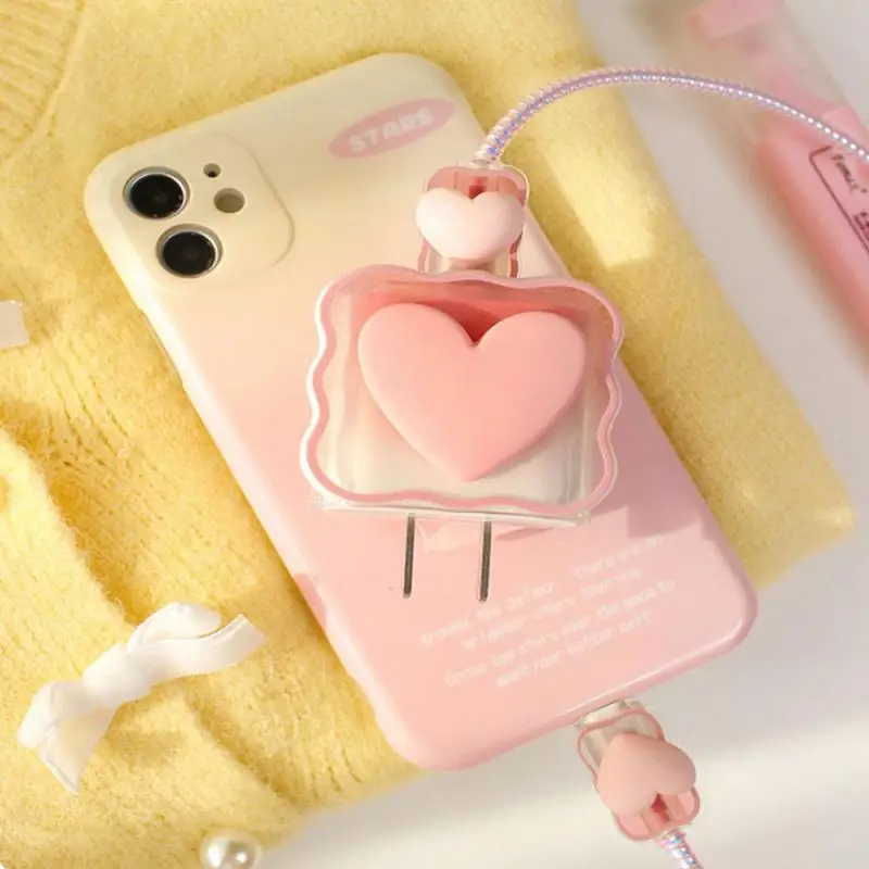 

Cartoon Design Is Cute And Charming Gentle Care Without Damaging The Data Cable Protective Wire Set A Versatile And Playful Look