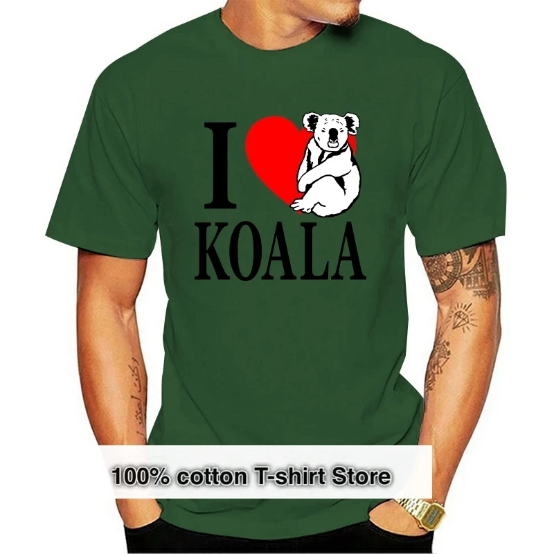 

2020 Hipster Basic Tops Funny Koala Tshirt Animal Tourism Cotton T Shirt for men