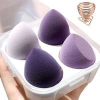 q1qd makeup blender cosmetic puff makeup sponge with storage box holder foundation powder sponge beauty tool makeup accessory