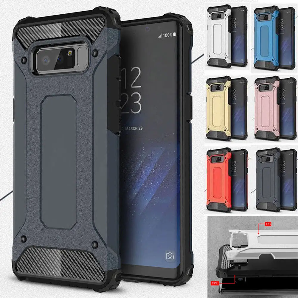 

Luxury Hybrid Durable Armor Phone Case For Samsung Galaxy S10 S9 S8 Plus S7 S 10 Tough Shockproof Protect Cover