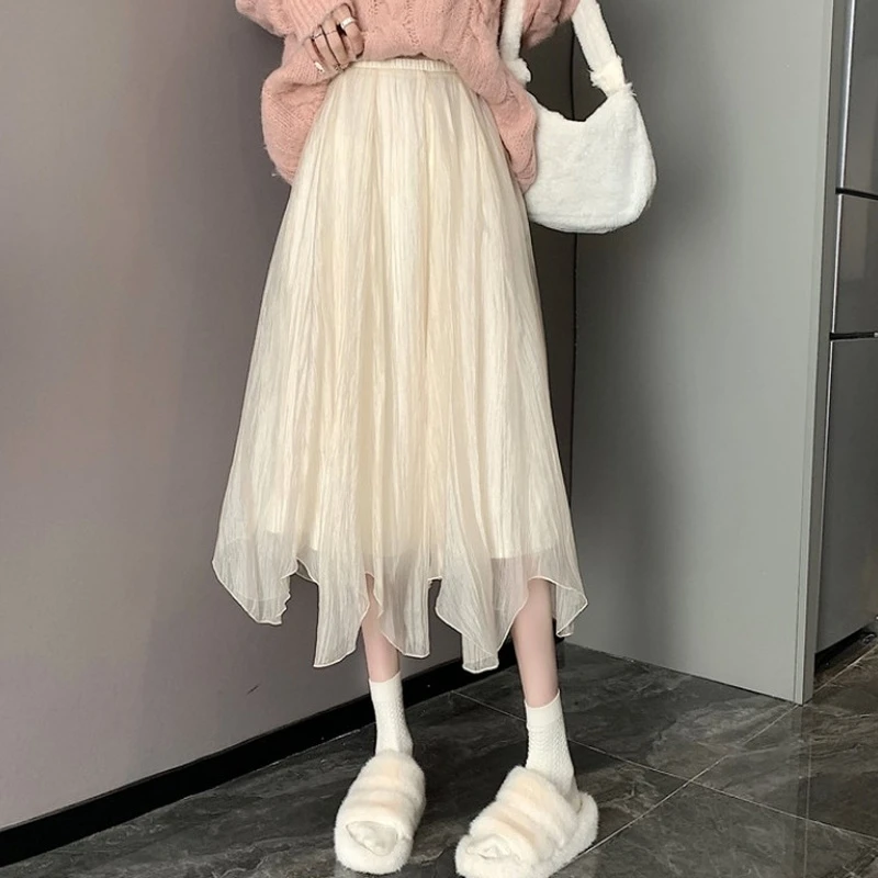

Y2K mesh skirt, high waist tight skirt, Korean style, medium length, autumn and winter, 2022