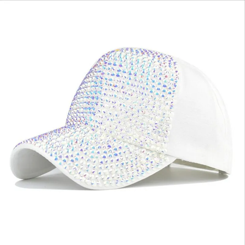 

Adjustable Rhinestones Baseball Caps Leisure Women and Men Fashion Sunhat Visors Ladies Cap Hip Hop Hat Outdoor Peaked Golf Cap