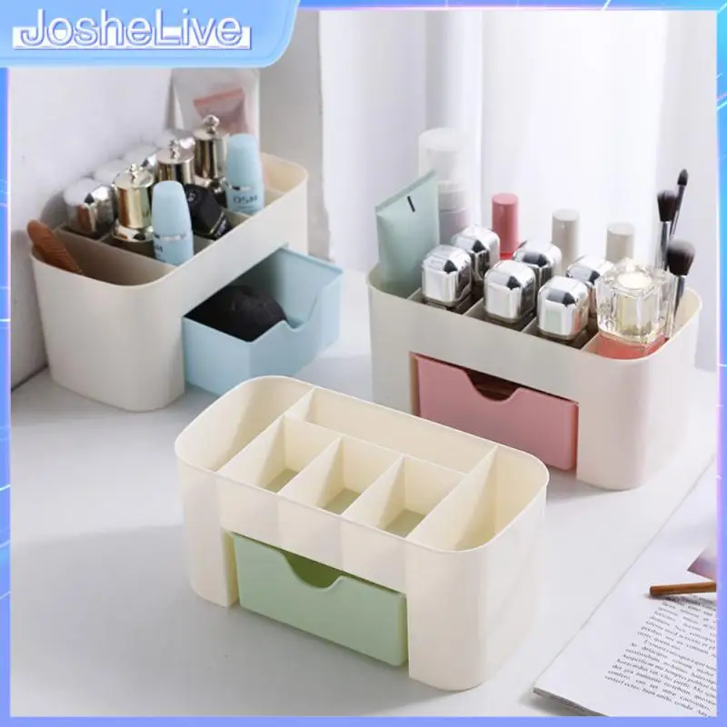 

Makeup Organizer Storage Box With Drawer Cotton Swab Stick Storage Case Lipstick Organizer Brush Holder Makeup Acrylic Plastic