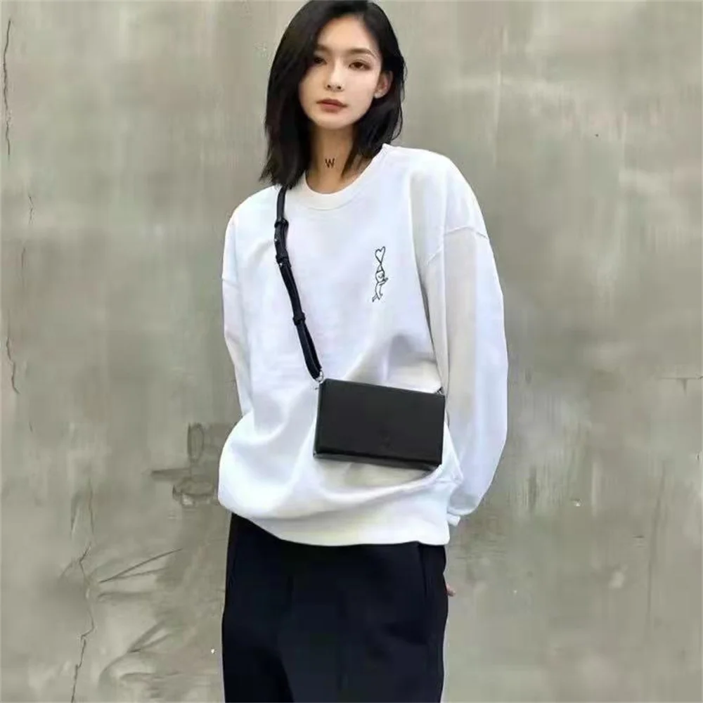 

Новинка 2022, брендовая одежда, заботливый злодейский нагрудный пуловер с вышивкой, Модный повседневный длинный хлопковый пуловер для мужчин...