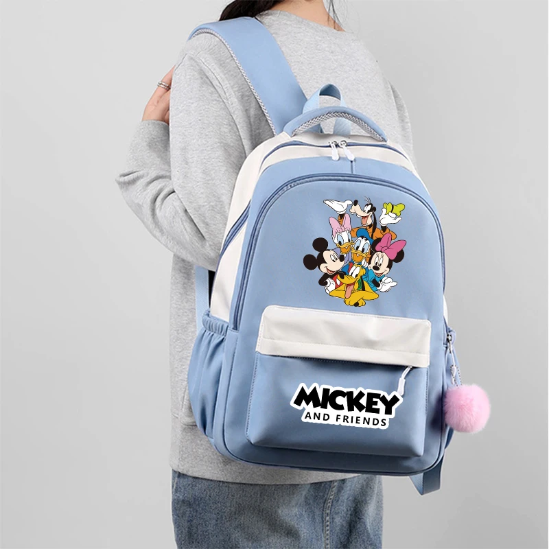 Мягкий нейлоновый рюкзак для девочек-подростков с изображением Минни Микки