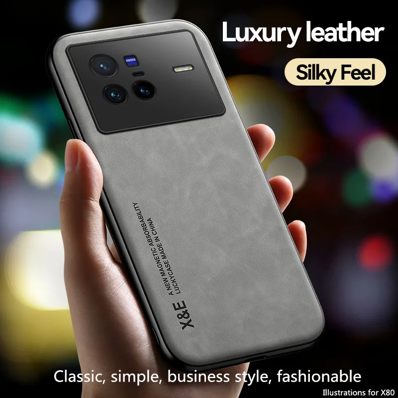 

Luxury Magnetic Leather Case For VIVO X90 Pro X80 X70 X60 X30 X27 High Elastic TPU Phone Case For Y91 Y95 Y12 Y11 Y17 Y7S Z3i Z5