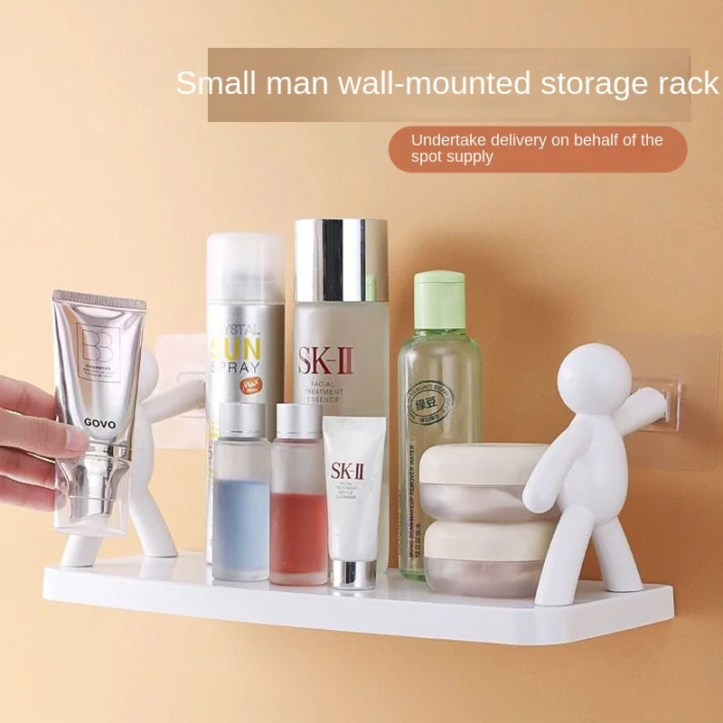 

Wall-hanging Storage Rack Bathroom Shampoo Soap Organizer Stand Holder Kitchen Spices Jars Storage Rack Home Decor Storage