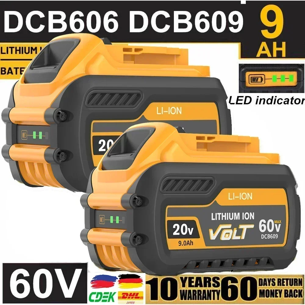 Сменный аккумулятор для литий-ионного аккумулятора DeWalt 20 В/60 В MAX DCB547-XJ DCB200 DCB201