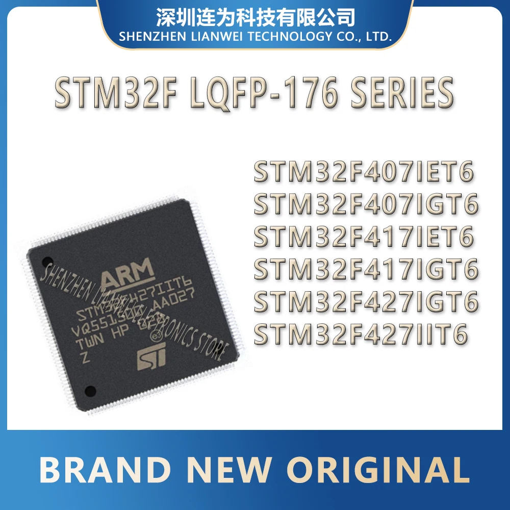 

STM32F407IET6 STM32F407IGT6 STM32F417IET6 STM32F417IGT6 STM32F427IGT6 STM32F427IIT6 STM32F STM32 STM IC MCU Chip LQFP-176