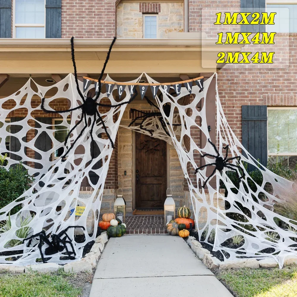 1x4 м 2x4 ткань для Хэллоуина фотография паука