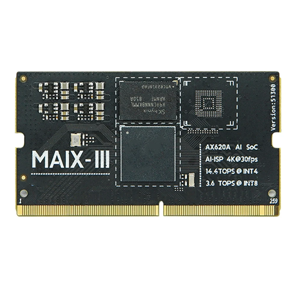 

For Sipeed MAX-III Axera Pi Core Board 2GB LPDDR4X 3733Mhz 4K@30Fps AI Soc Support Dual RGMII/RMII Interface