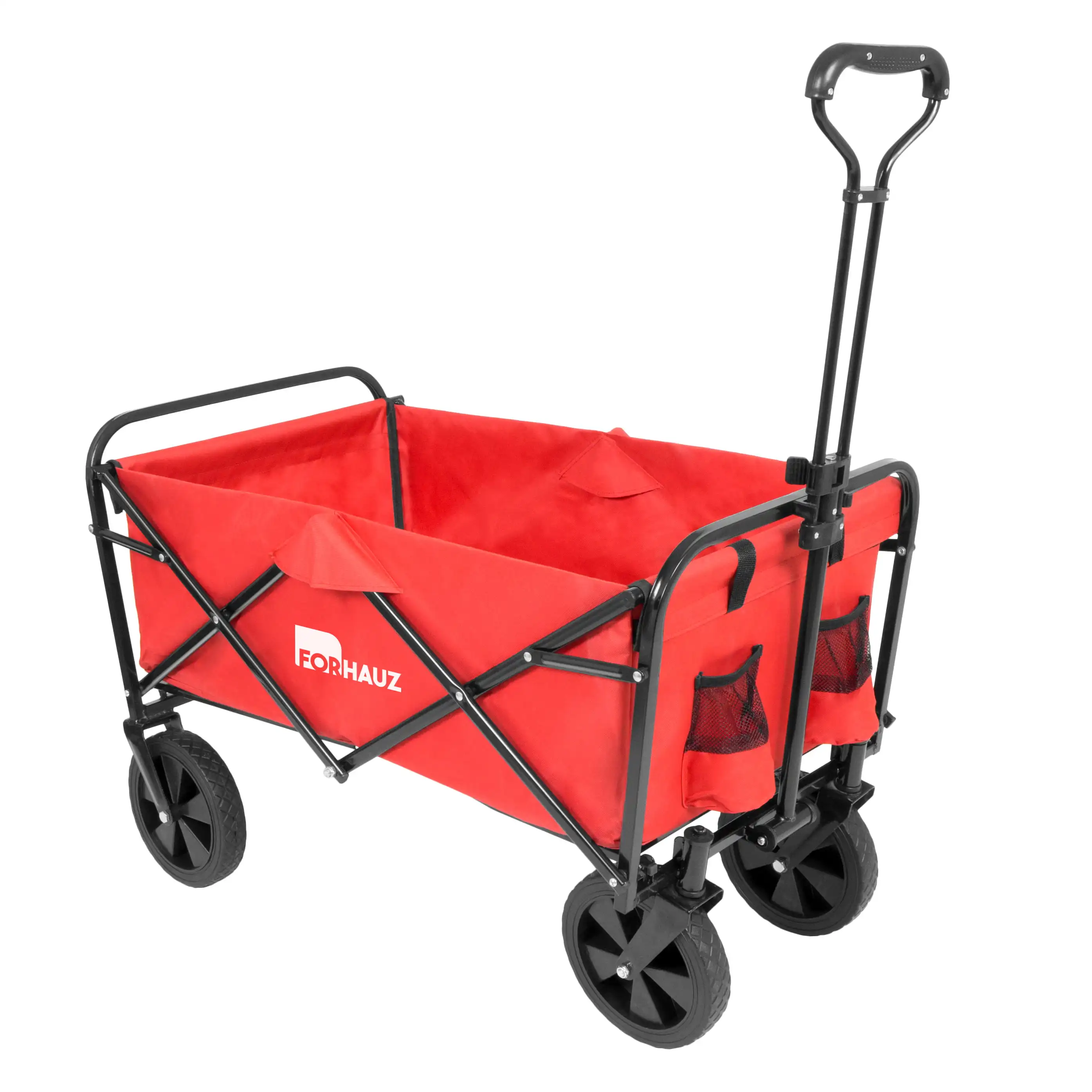 ForHauz Folding Wagon Cart, Red