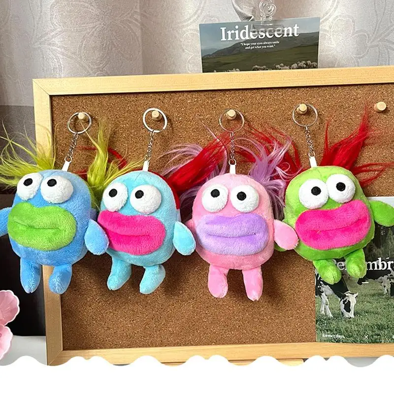 

Plush Key Chain For Girls Plush Stuffed Toys Sausage Mouth Funny Key Ring Home Decor Products For Backpacks School Bags Cell