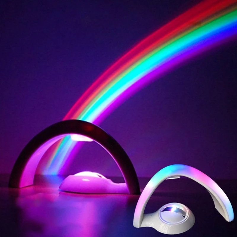 

Rainbow Night Light Atmosphere Projector LED Light Home Decoration Photography Lighting Coffee Shop Wall Decor Lights