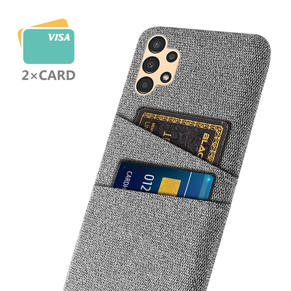 

For Samsung A13 4G Case Luxury Fabric Dual Card Phone Cover For Samsung Galaxy A13 A 13 A 03 A03 Core Fundas Coque