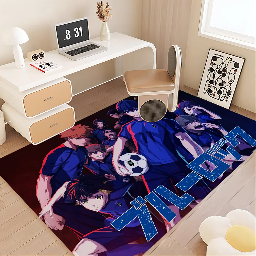 Синий напольный коврик с замком для ванной домашний Придверный в скандинавском