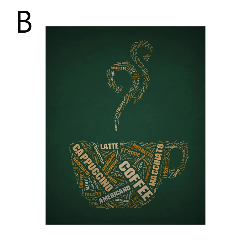 Картина в стиле ретро Настенная картина украшение для кофейни принты виде меню