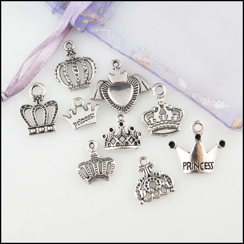 Модные подвески в виде принцессы с сердцем крыльями короной тибетские