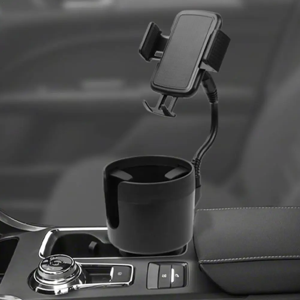 

Car Cup Holder Expander with Cell Phone Mount 360° Rotation Cup Holder Expander+Smartphones Mount Auto Interior Accessories