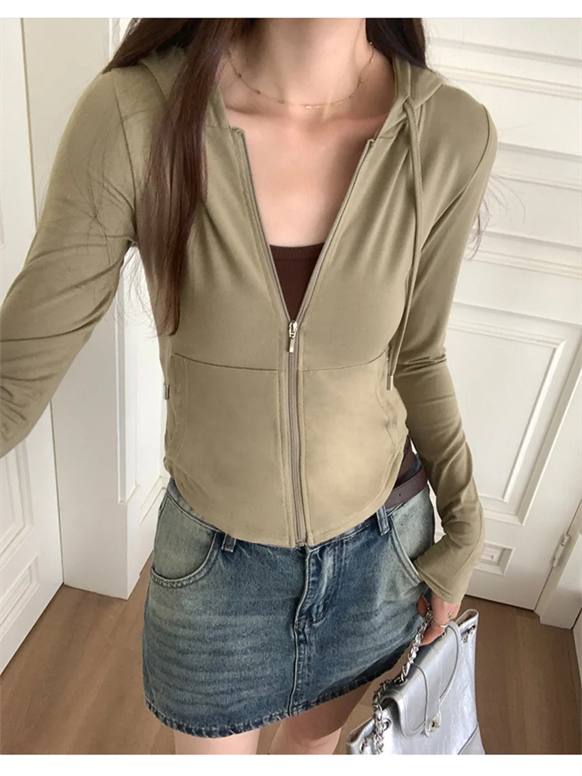 Куртка Alien Kitty женская с капюшоном стильное приталенное пальто длинным рукавом