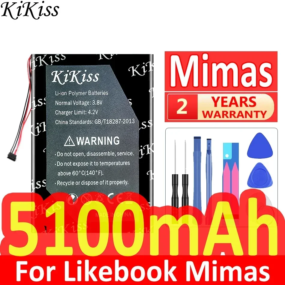 Мощный аккумулятор KiKiss 4100 мАч/5300 мАч для бумаг Likebook Mimas 7 8 дюйма T65A Mars устройство