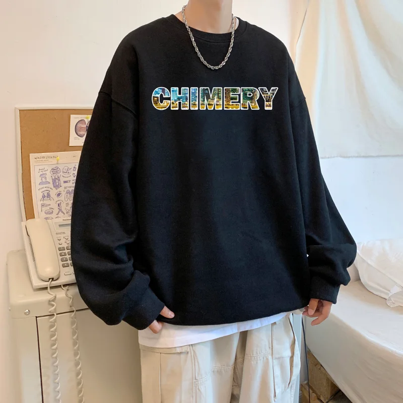 

2023 Spring Men's High Quality New Simple Letter Print Casual Round Neck Pullover Comfortable Versatile Long Sleeve Sweatshirts