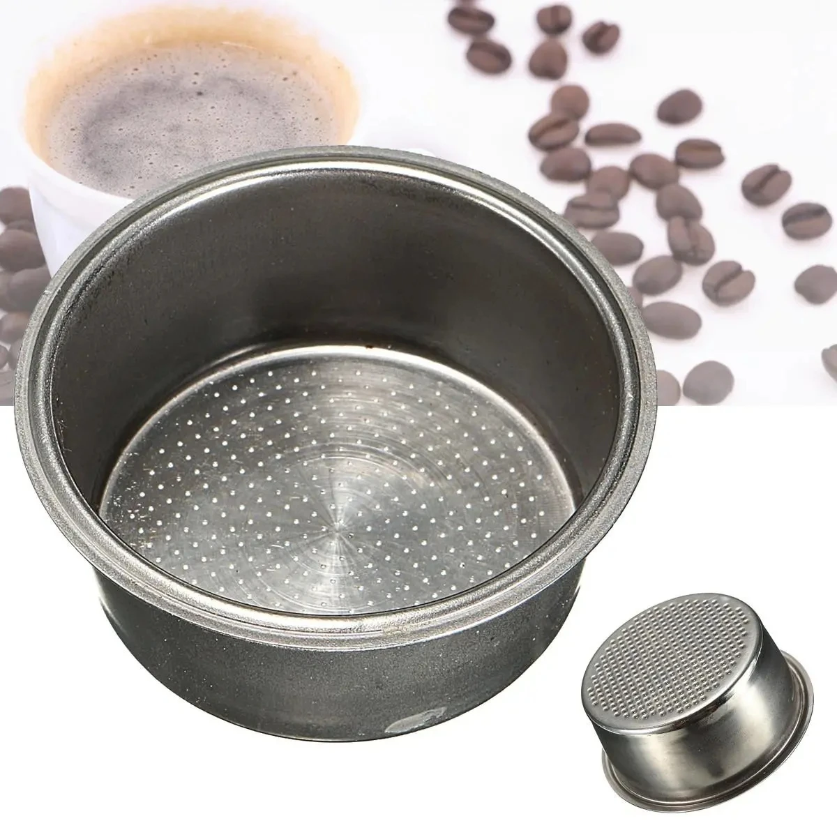 

Dia 51mm Stainless Steel Non Pressurized Filter Basket Reusable Coffee Filter For Coffee Machine tea strainer kitchen