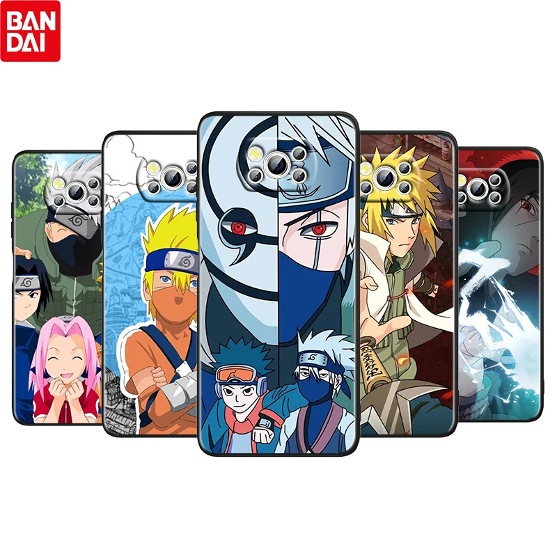 

Naruto Anime Kakashi Cool For Xiaomi Poco M4 X3 F3 GT NFC M3 C3 M2 F2 F1 X2 Pro Mi Mix3 Black Phone Case Fundas Coque Capa Cover