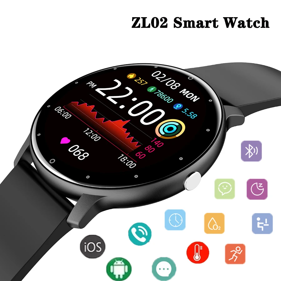 

2022 New Smart Watch Men Full Touch Screen Sport Fitness Women Watch Waterproof Bluetooth For Android ios smartwatch for men