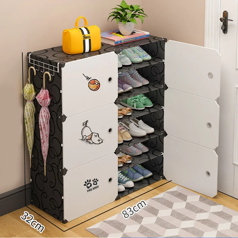 2023 новый пылезащитный с дверными шкафами для обуви многоуровневый стеллаж