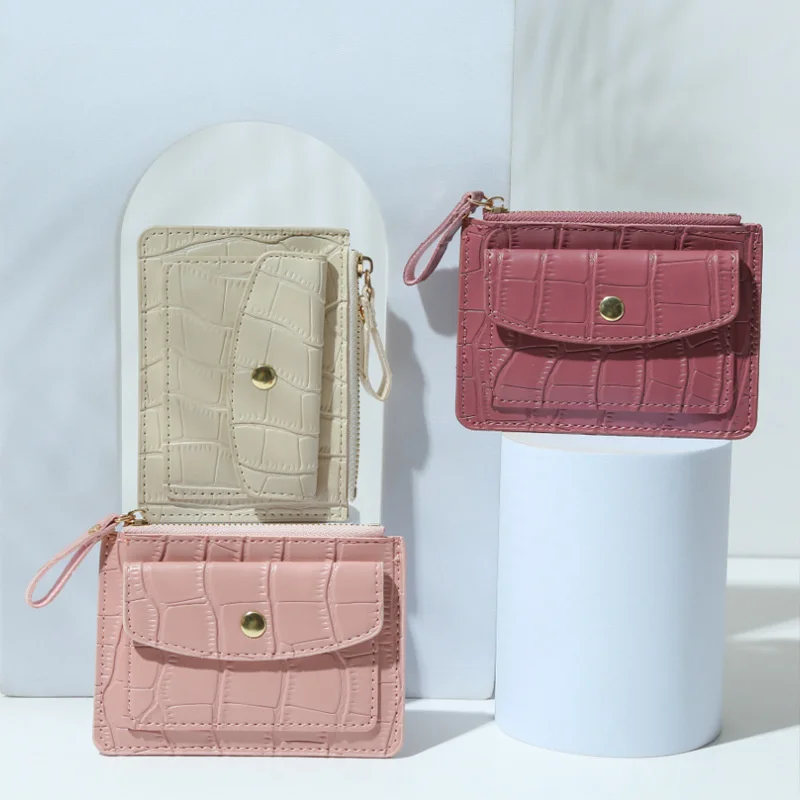 

Fashion Female Wallet Short Multi Layers Purse Card Organizer Vintage Ladies Clutch Handbags with Alligator Patterns Designed