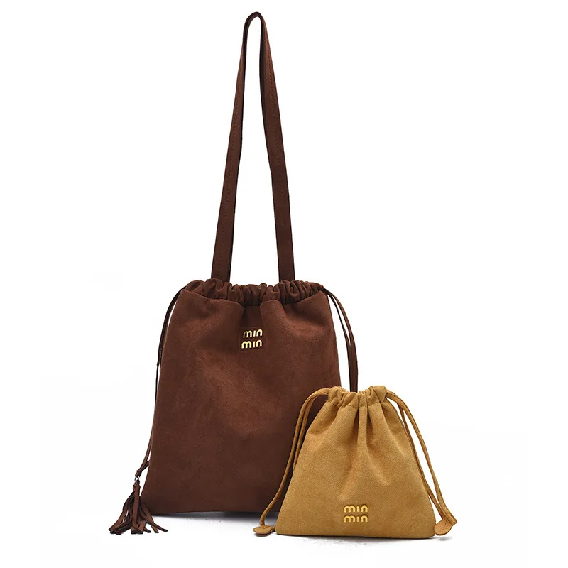 Модная сумка-ведро на шнурке женская версия Instagram модная сумка плечо большой