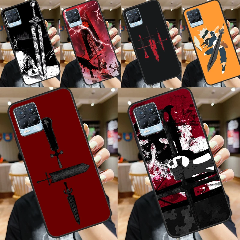 Черный клевер меч для обитателя демонов Realme 9 Pro 8 8i 9i Q3s GT Neo 2 Master чехол телефона
