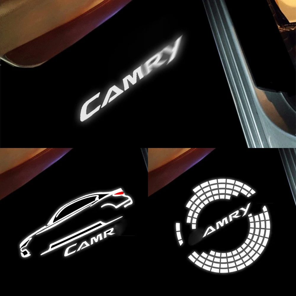 

2pcs Led For Toyota Camry 40 50 55 70 V40 V50 V55 V70 XV40 XV50 XV55 XV70 Car Door Lights Auto Puddle Lamp Emblem Accessories
